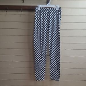 Kids Checkered Black and White Leggings